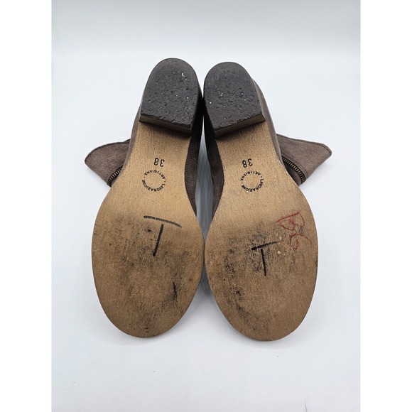 Sundance Catalog Ankle Boots Booties Womens 38 Brown Leather Zipper Boho Western - Picture 11 of 15